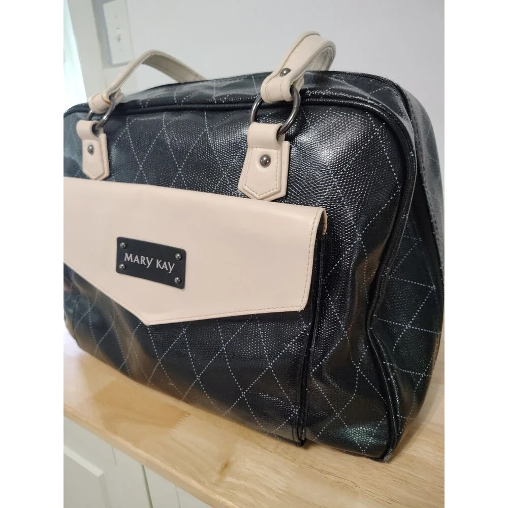 Mary Kay Deluxe Black Consultant Cosmetic Travel Luggage Tote Bag Sales 16